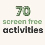 screen free activities for kids