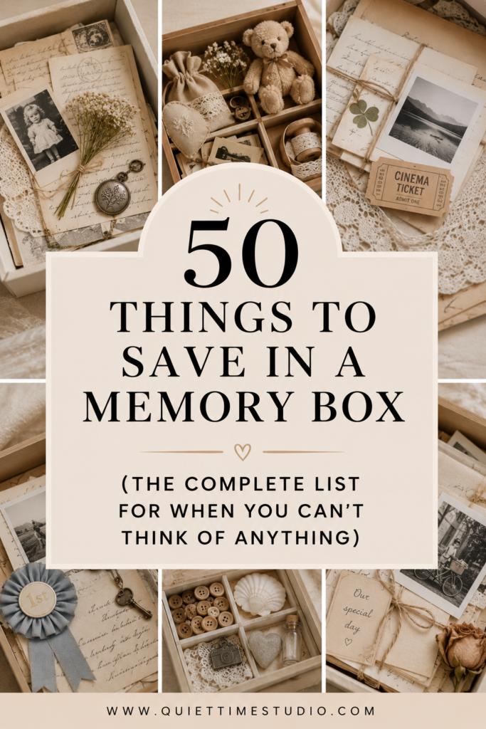 50 things to save in memory box