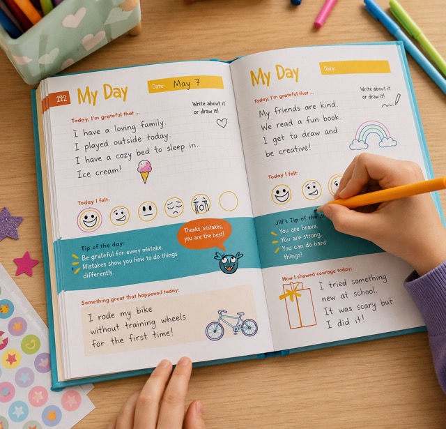 screen free activities for kids rainy days journaling