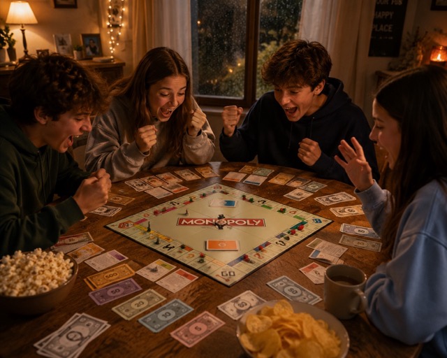 screen free activities for kids rainy days monopoly
