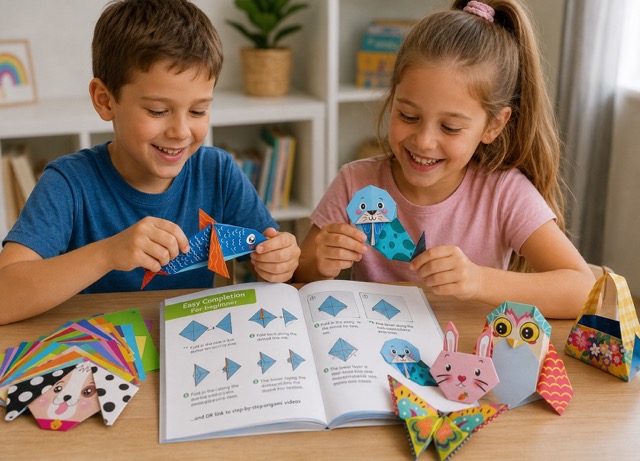 screen free activities for kids rainy days origami