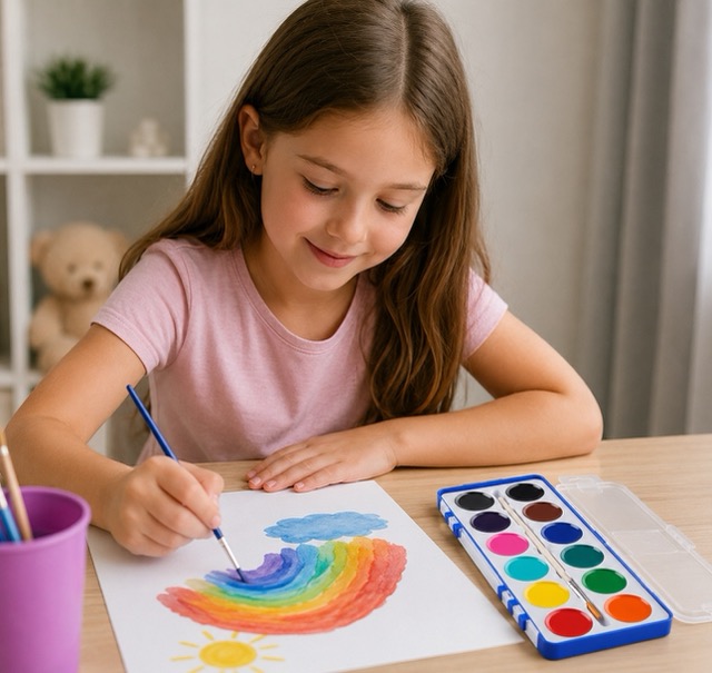 screen free activities for teens rainy days watercolors painting